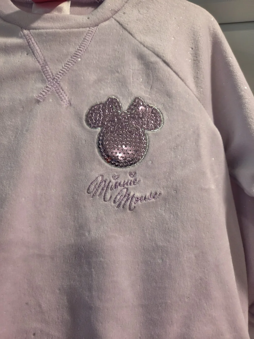 Nwt Disney Minnie Mouse 24 Month Set Purple With Glitter Detail